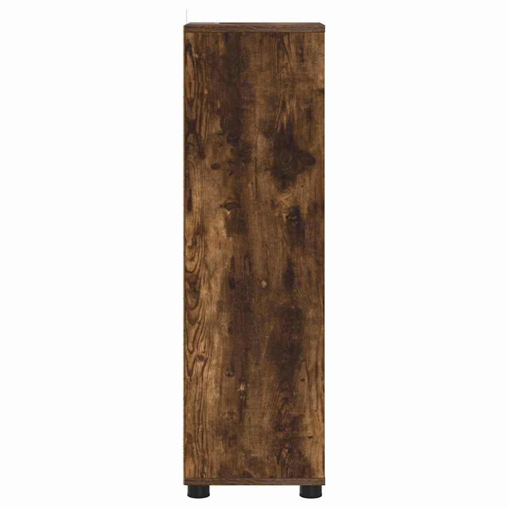 Badkamer Kast Gerookt eiken 30,5 x 30 x 101 cm Bewerkt hout is nu te koop bij PeponiXL, paradijselijk wonen!