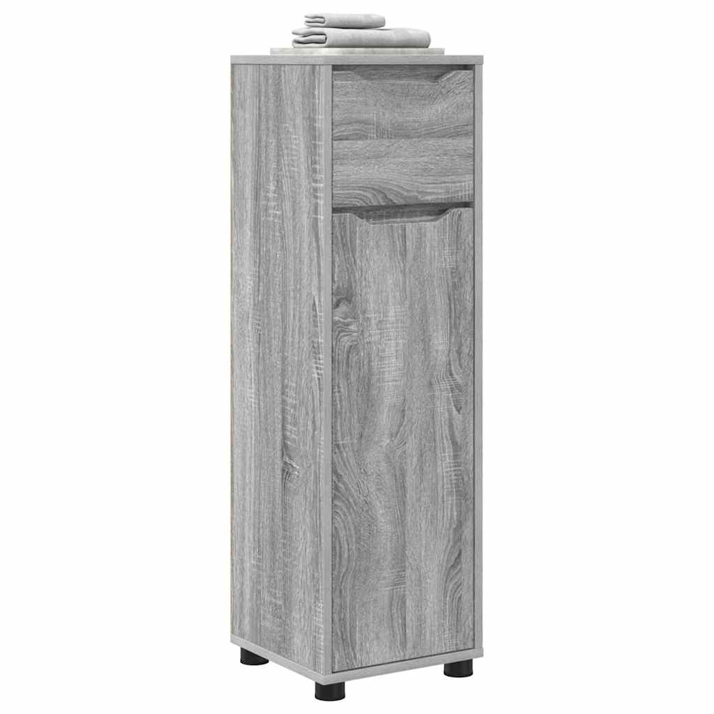 Badkamer Kast Grijs Sonoma 30,5 x 30 x 101 cm Bewerkt hout is nu te koop bij PeponiXL, paradijselijk wonen!