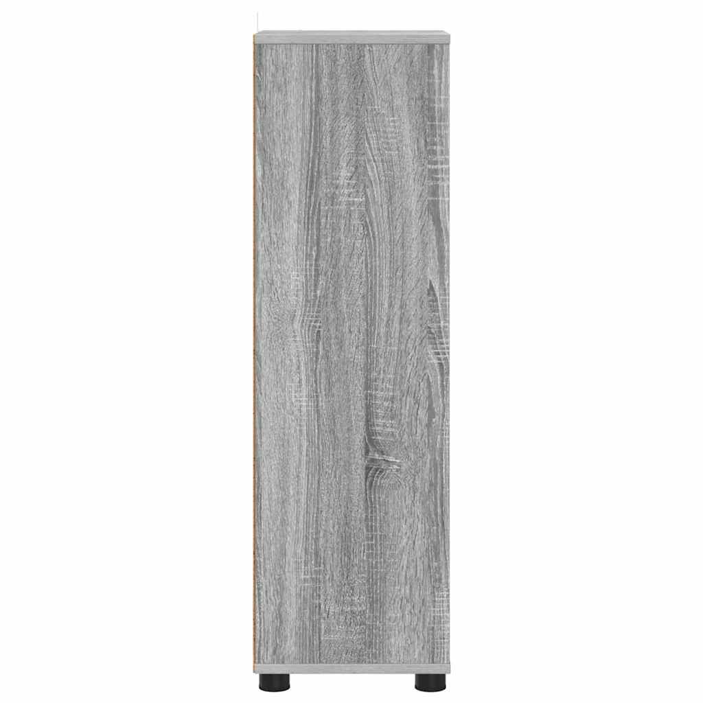 Badkamer Kast Grijs Sonoma 30,5 x 30 x 101 cm Bewerkt hout is nu te koop bij PeponiXL, paradijselijk wonen!