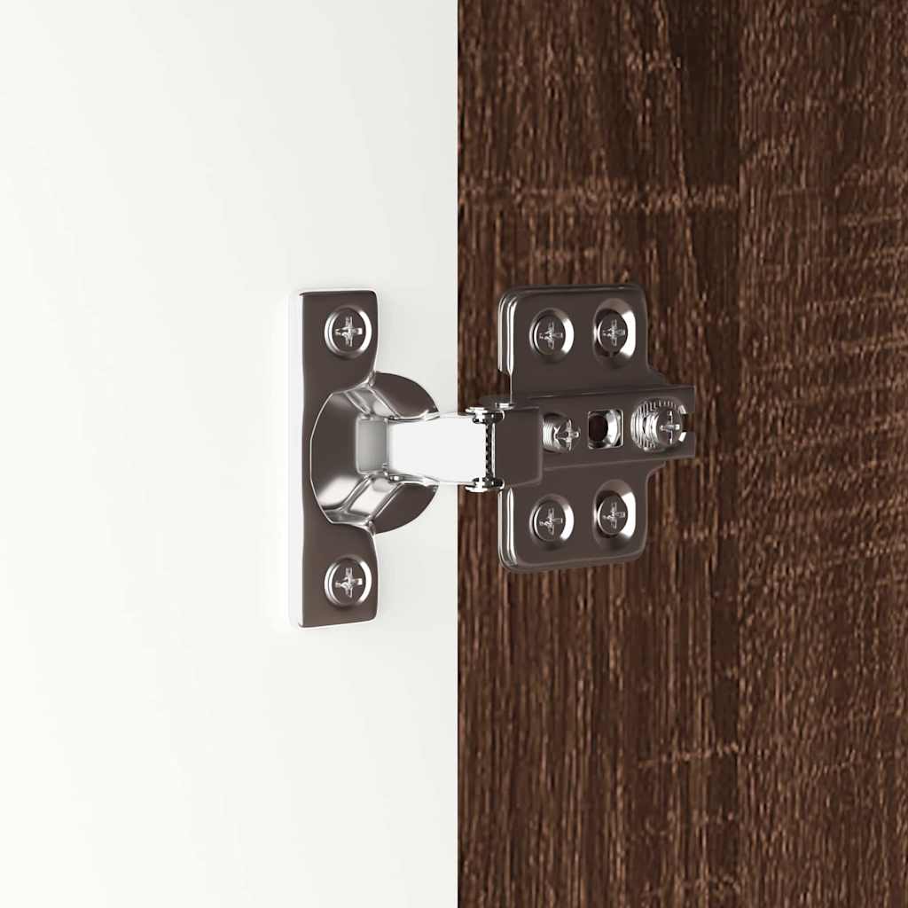 Badkamer Kast Bruin Eiken 30,5 x 30 x 101 cm Bewerkt hout is nu te koop bij PeponiXL, paradijselijk wonen!