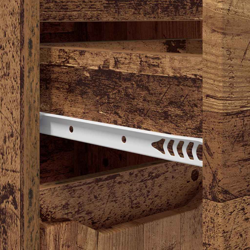 Badkamer Kast met lade Oud Hout 30,5 x 30 x 101 cm Bewerkt hout is nu te koop bij PeponiXL, paradijselijk wonen!