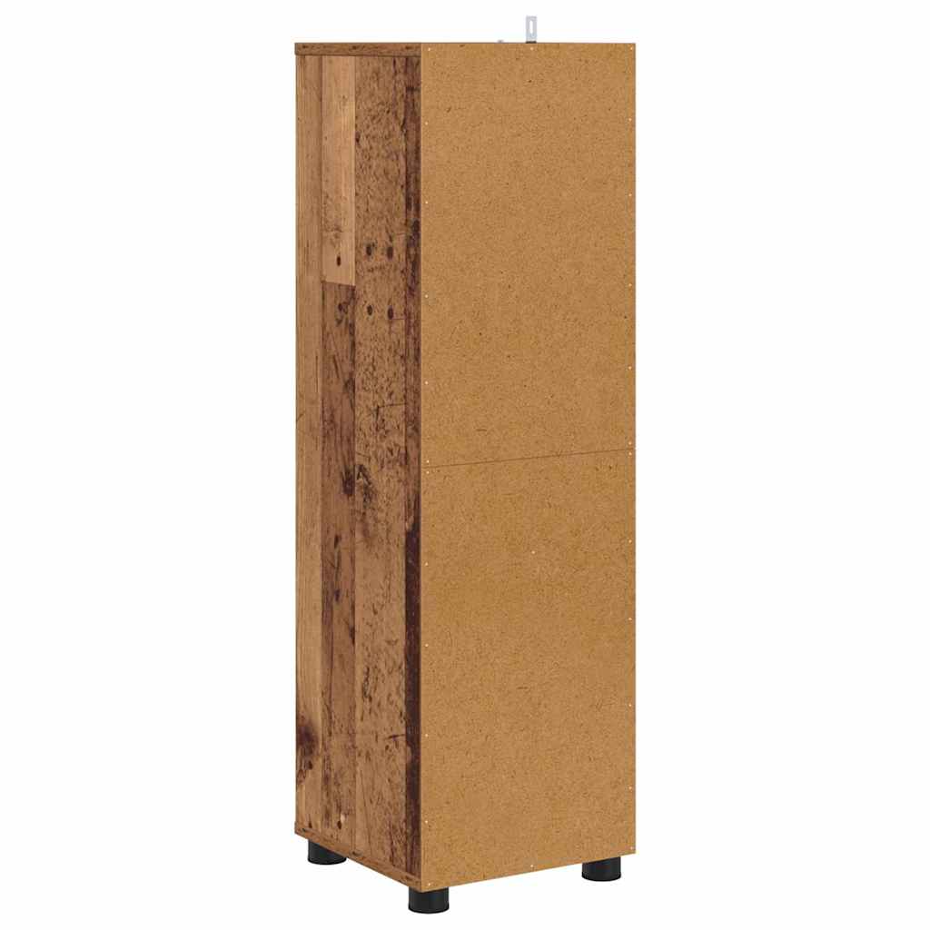 Badkamer Kast met lade Oud Hout 30,5 x 30 x 101 cm Bewerkt hout is nu te koop bij PeponiXL, paradijselijk wonen!