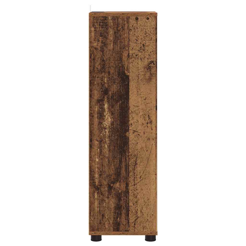 Badkamer Kast met lade Oud Hout 30,5 x 30 x 101 cm Bewerkt hout is nu te koop bij PeponiXL, paradijselijk wonen!