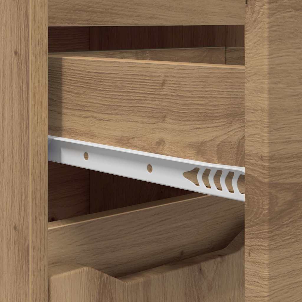 Badkamer Kast Artisan Eiken 30,5 x 30 x 101 cm Bewerkt hout is nu te koop bij PeponiXL, paradijselijk wonen!