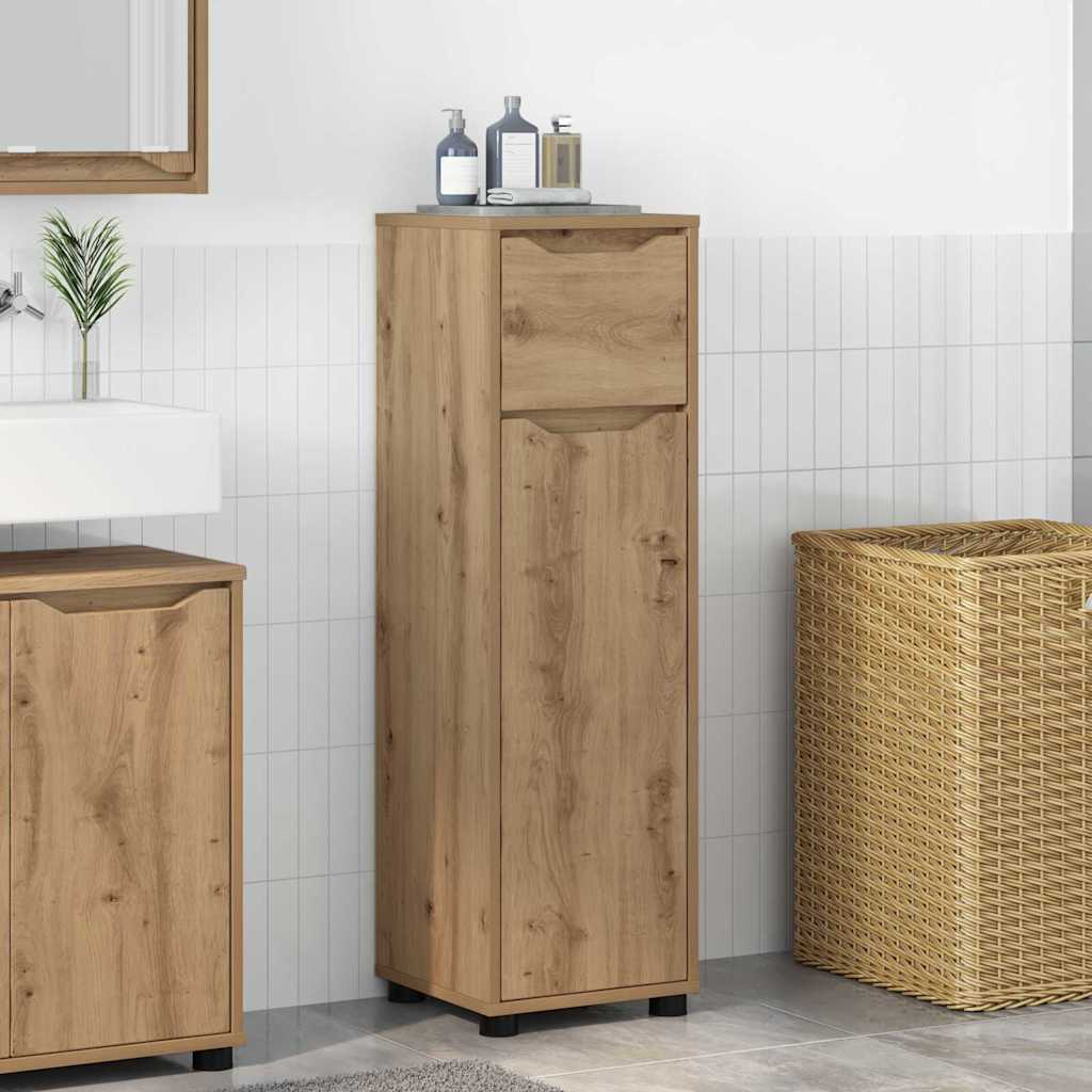 Badkamer Kast Artisan Eiken 30,5 x 30 x 101 cm Bewerkt hout is nu te koop bij PeponiXL, paradijselijk wonen!
