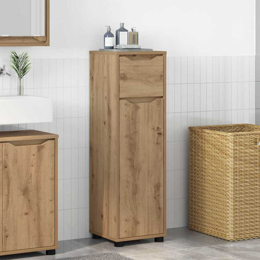 Badkamer Kast Artisan Eiken 30,5 x 30 x 101 cm Bewerkt hout is nu te koop bij PeponiXL, paradijselijk wonen!