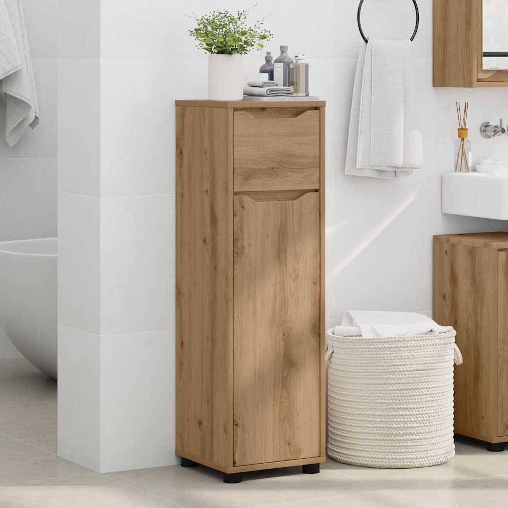 Badkamer Kast Artisan Eiken 30,5 x 30 x 101 cm Bewerkt hout is nu te koop bij PeponiXL, paradijselijk wonen!