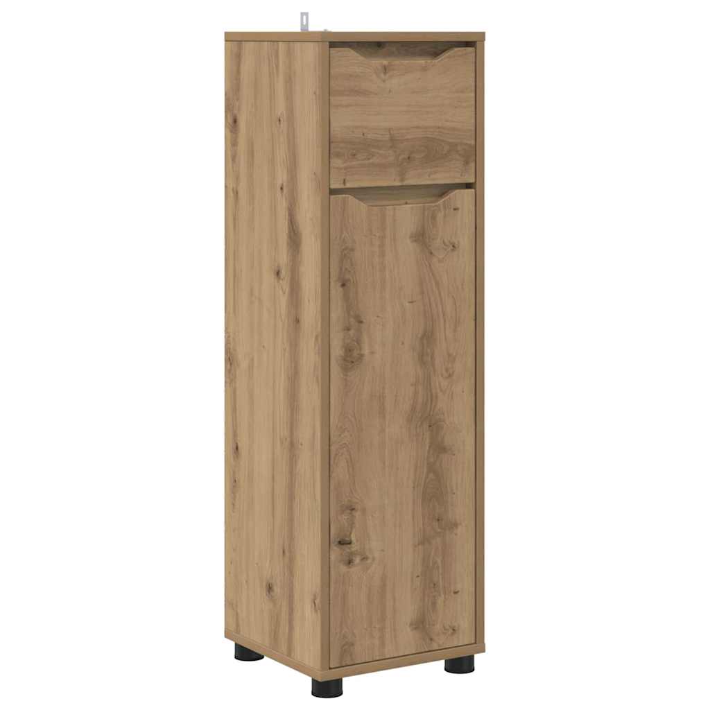 Badkamer Kast Artisan Eiken 30,5 x 30 x 101 cm Bewerkt hout is nu te koop bij PeponiXL, paradijselijk wonen!