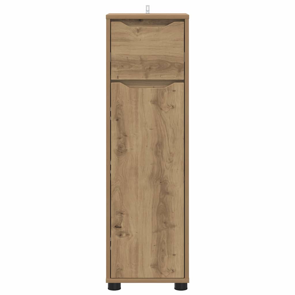 Badkamer Kast Artisan Eiken 30,5 x 30 x 101 cm Bewerkt hout is nu te koop bij PeponiXL, paradijselijk wonen!