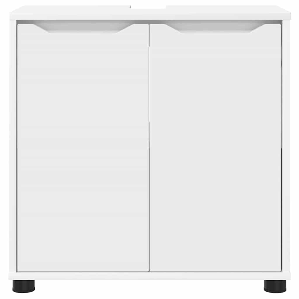 Badkamer wastafelkast Wit 60 x 30 x 60 cm Bewerkt hout is nu te koop bij PeponiXL, paradijselijk wonen!