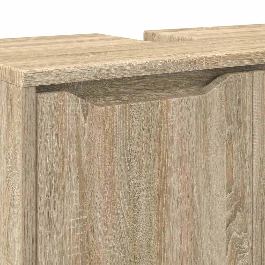 Badkamer wastafelkast Sonoma Eiken 60 x 30 x 60 cm Bewerkt hout is nu te koop bij PeponiXL, paradijselijk wonen!