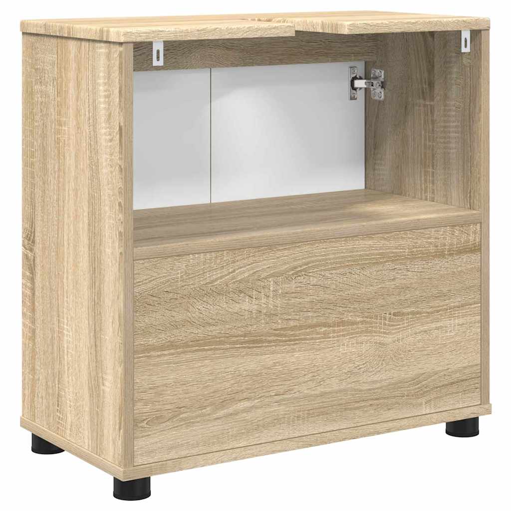 Badkamer wastafelkast Sonoma Eiken 60 x 30 x 60 cm Bewerkt hout is nu te koop bij PeponiXL, paradijselijk wonen!