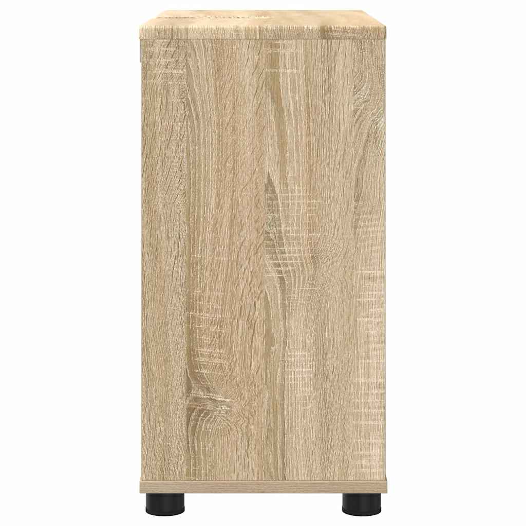 Badkamer wastafelkast Sonoma Eiken 60 x 30 x 60 cm Bewerkt hout is nu te koop bij PeponiXL, paradijselijk wonen!