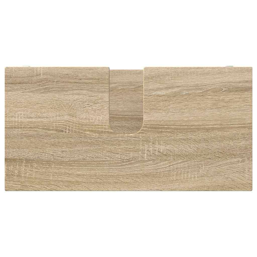Badkamer wastafelkast Sonoma Eiken 60 x 30 x 60 cm Bewerkt hout is nu te koop bij PeponiXL, paradijselijk wonen!