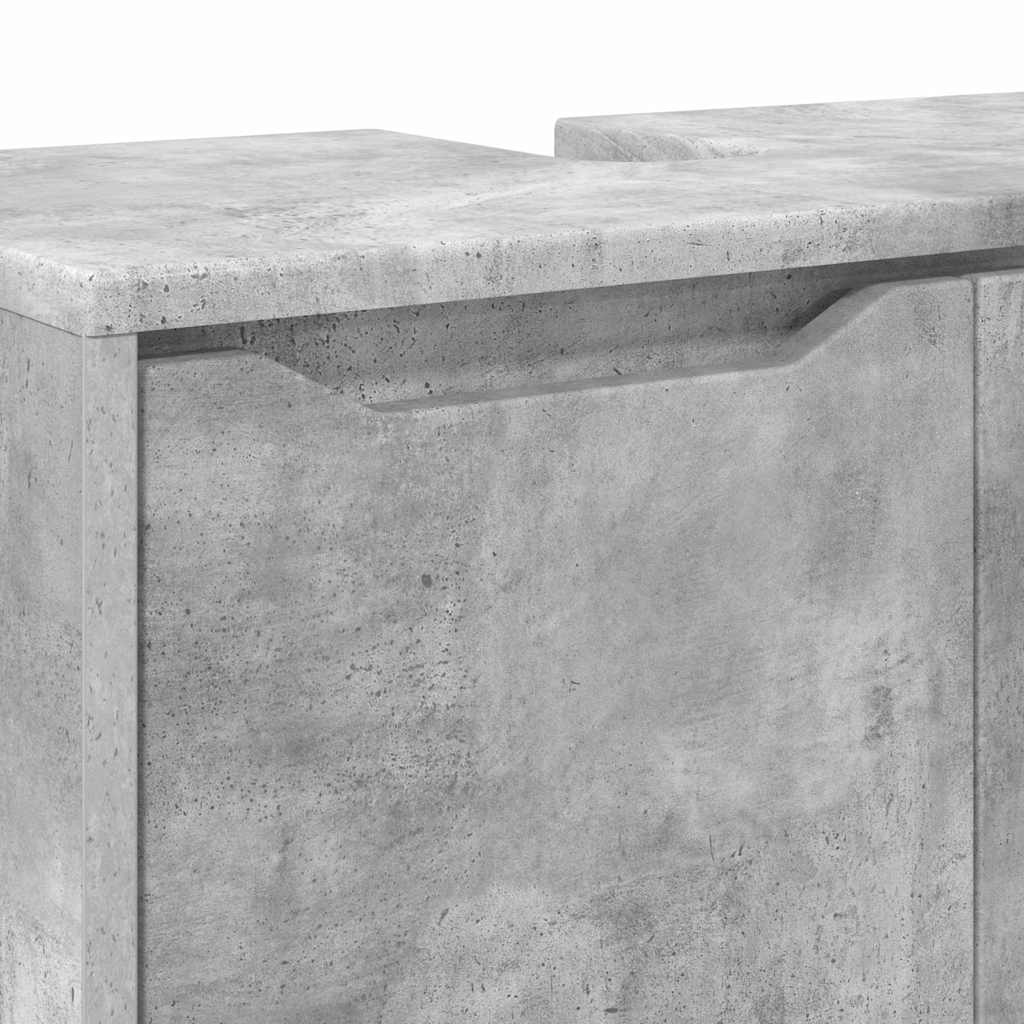 Badkamer wastafelkast Beton Grijs 60 x 30 x 60 cm Bewerkt hout is nu te koop bij PeponiXL, paradijselijk wonen!