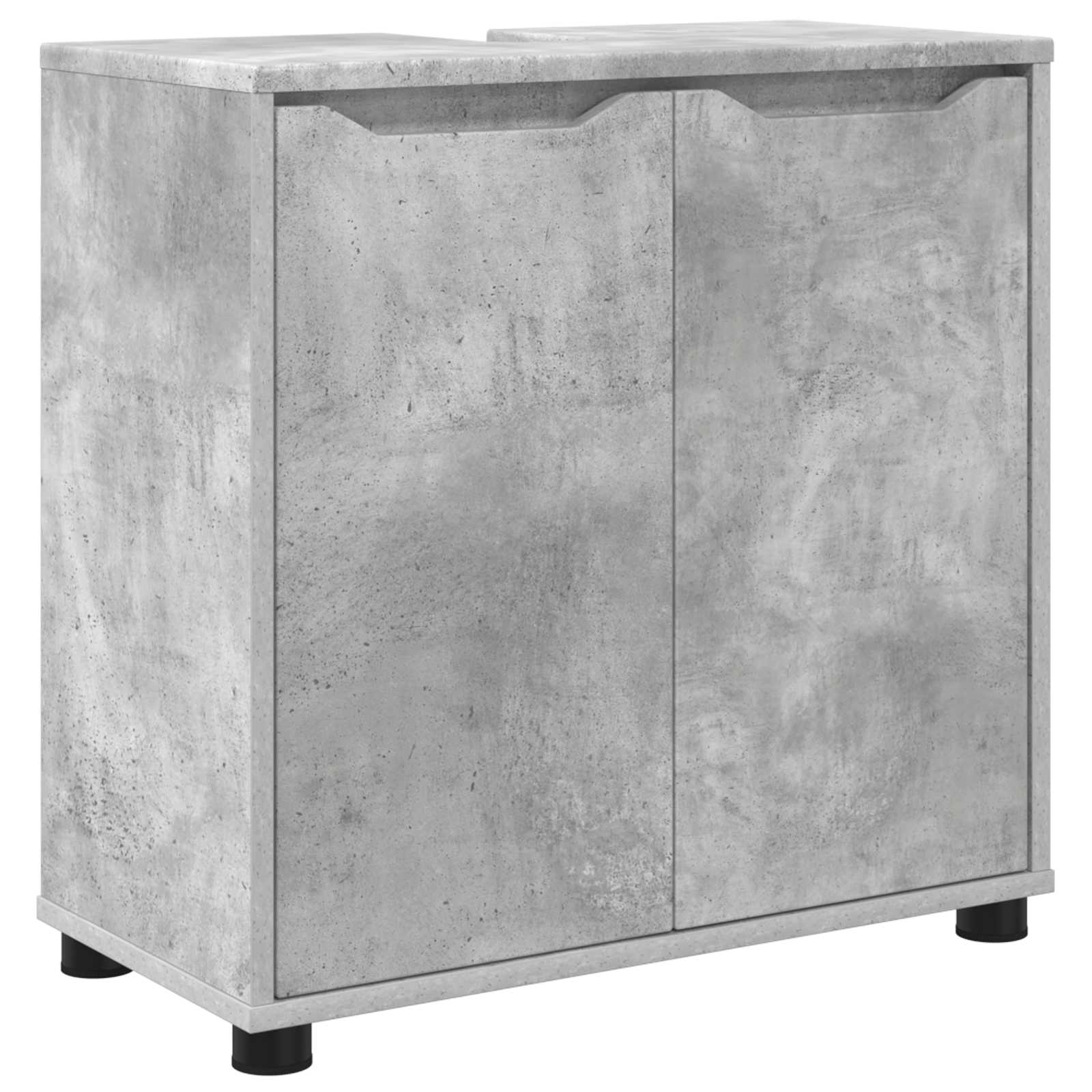 Badkamer wastafelkast Beton Grijs 60 x 30 x 60 cm Bewerkt hout is nu te koop bij PeponiXL, paradijselijk wonen!