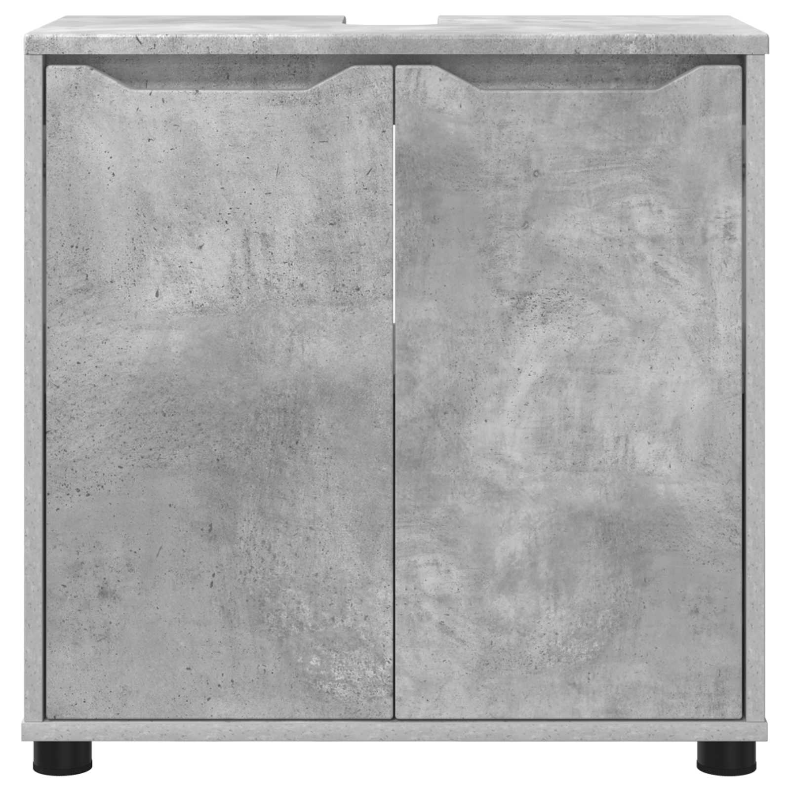 Badkamer wastafelkast Beton Grijs 60 x 30 x 60 cm Bewerkt hout is nu te koop bij PeponiXL, paradijselijk wonen!
