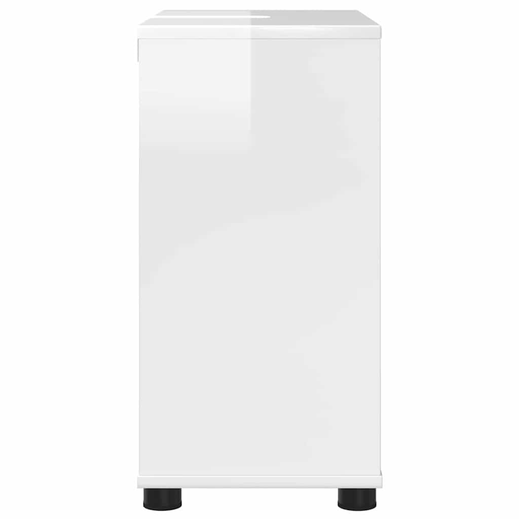 Badkamer wastafelkast met plank Hoogglans wit 60 x 30 x 60 cm is nu te koop bij PeponiXL, paradijselijk wonen!