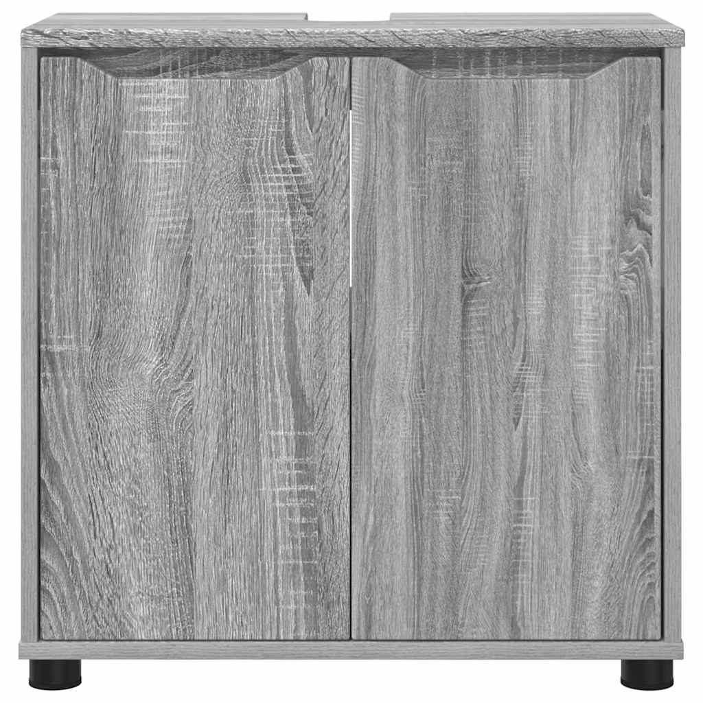 Badkamer wastafelkast Grijs Sonoma 60 x 30 x 60 cm Bewerkt hout is nu te koop bij PeponiXL, paradijselijk wonen!