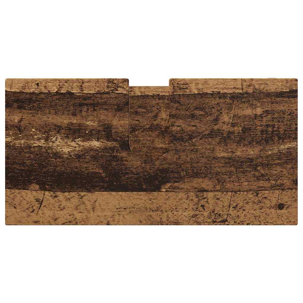 Badkamer wastafelkast Oud Hout 60 x 30 x 60 cm Bewerkt hout is nu te koop bij PeponiXL, paradijselijk wonen!