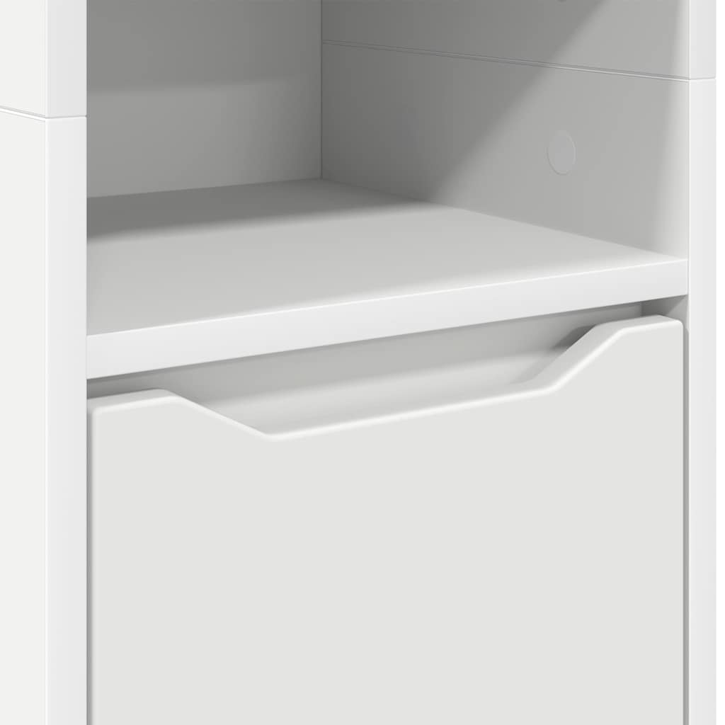 Badkamer Kast met plank Wit 30,5 x 30 x 195 cm Bewerkt hout is nu te koop bij PeponiXL, paradijselijk wonen!