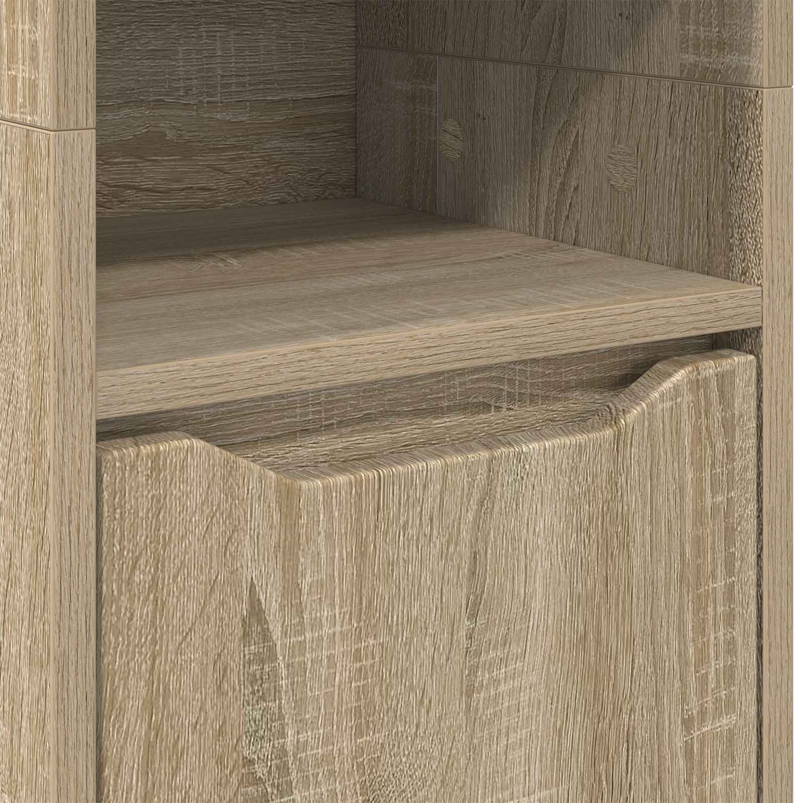 Badkamer Kast Sonoma Eiken 30,5 x 30 x 195 cm Bewerkt hout is nu te koop bij PeponiXL, paradijselijk wonen!