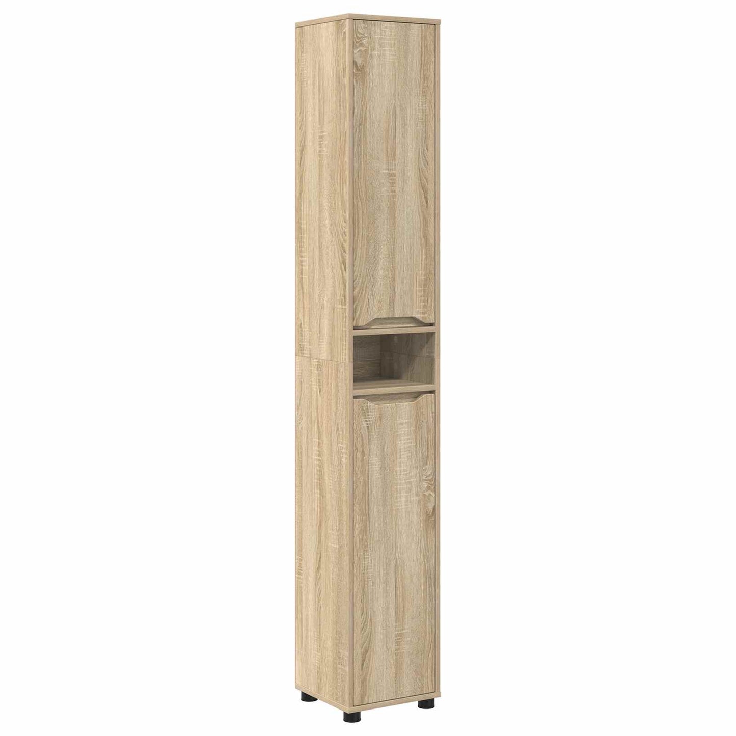 Badkamer Kast Sonoma Eiken 30,5 x 30 x 195 cm Bewerkt hout is nu te koop bij PeponiXL, paradijselijk wonen!