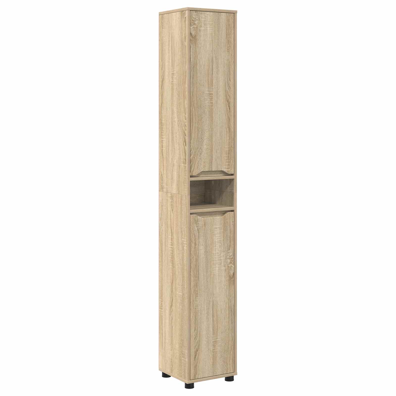 Badkamer Kast Sonoma Eiken 30,5 x 30 x 195 cm Bewerkt hout is nu te koop bij PeponiXL, paradijselijk wonen!