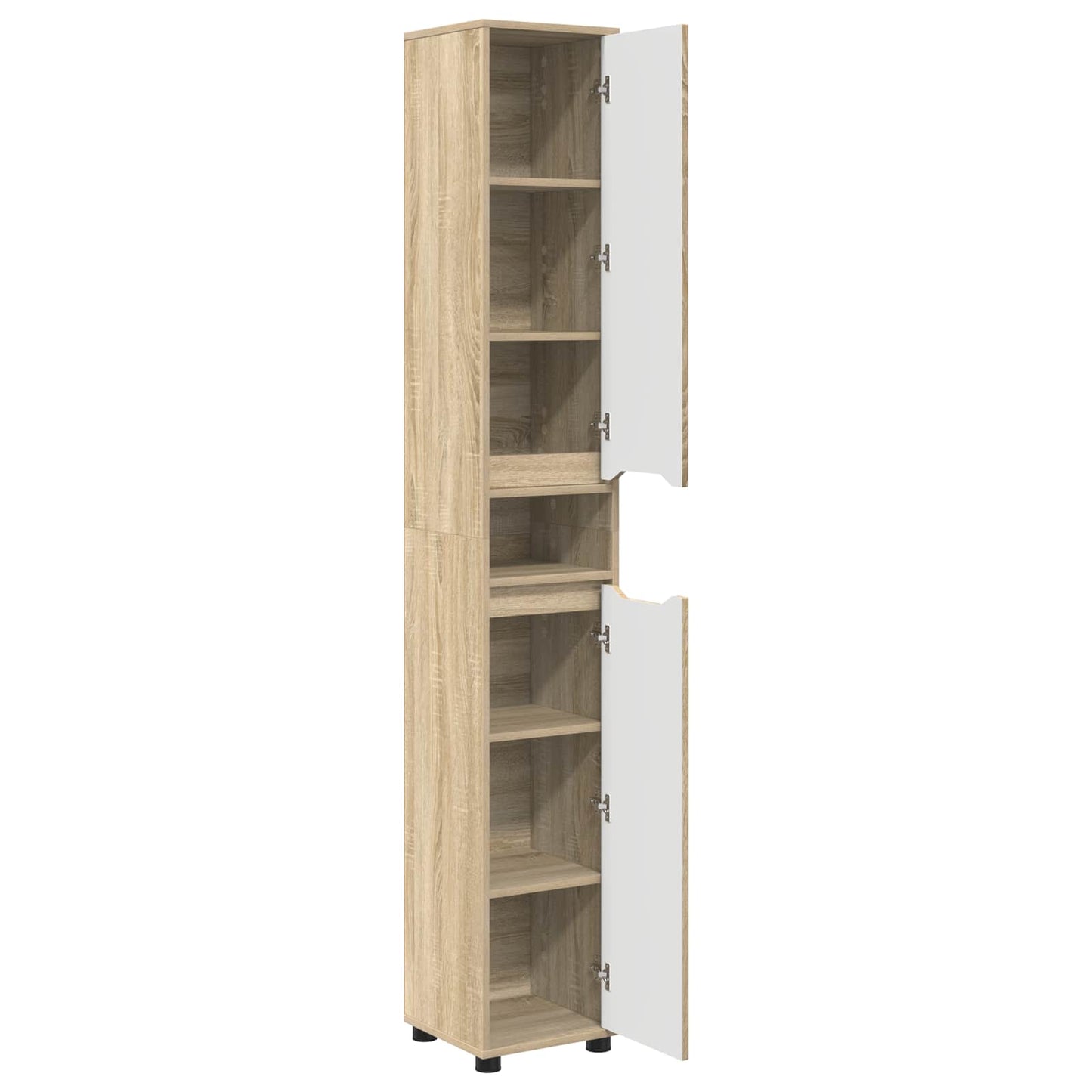 Badkamer Kast Sonoma Eiken 30,5 x 30 x 195 cm Bewerkt hout is nu te koop bij PeponiXL, paradijselijk wonen!