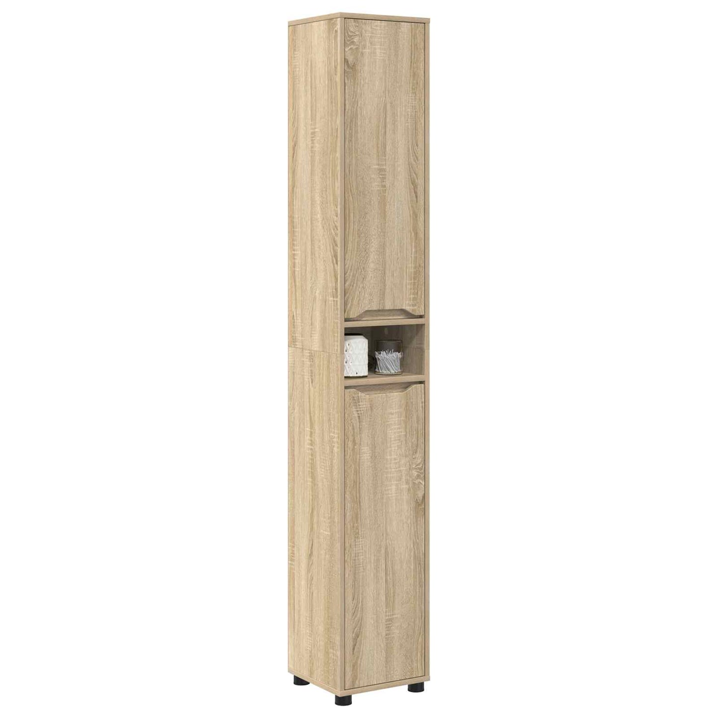 Badkamer Kast Sonoma Eiken 30,5 x 30 x 195 cm Bewerkt hout is nu te koop bij PeponiXL, paradijselijk wonen!