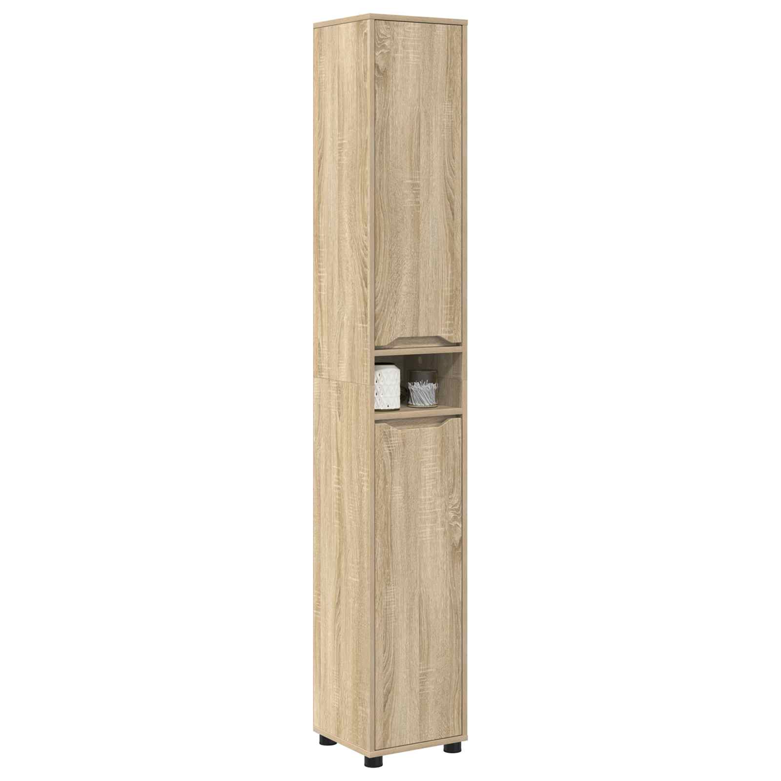 Badkamer Kast Sonoma Eiken 30,5 x 30 x 195 cm Bewerkt hout is nu te koop bij PeponiXL, paradijselijk wonen!