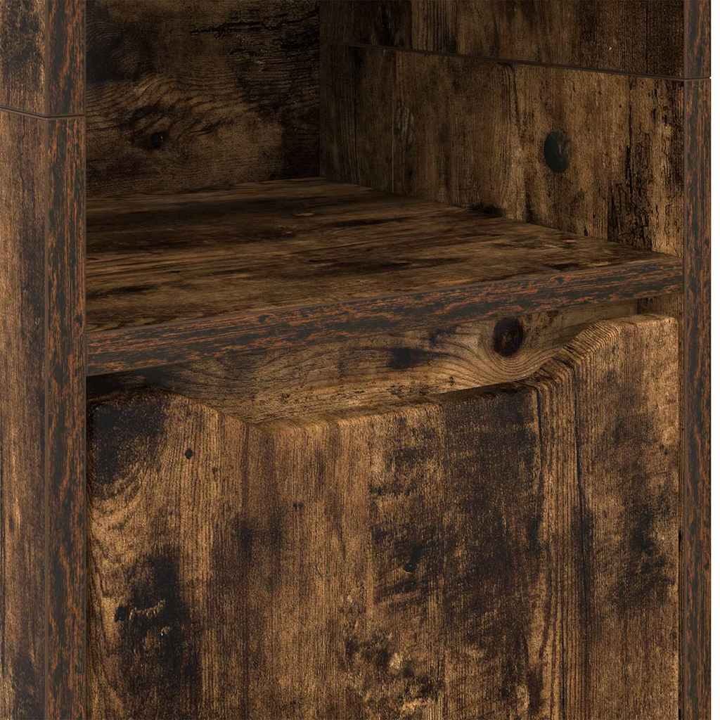 Badkamer Kast Gerookt eiken 30,5 x 30 x 195 cm Bewerkt hout is nu te koop bij PeponiXL, paradijselijk wonen!