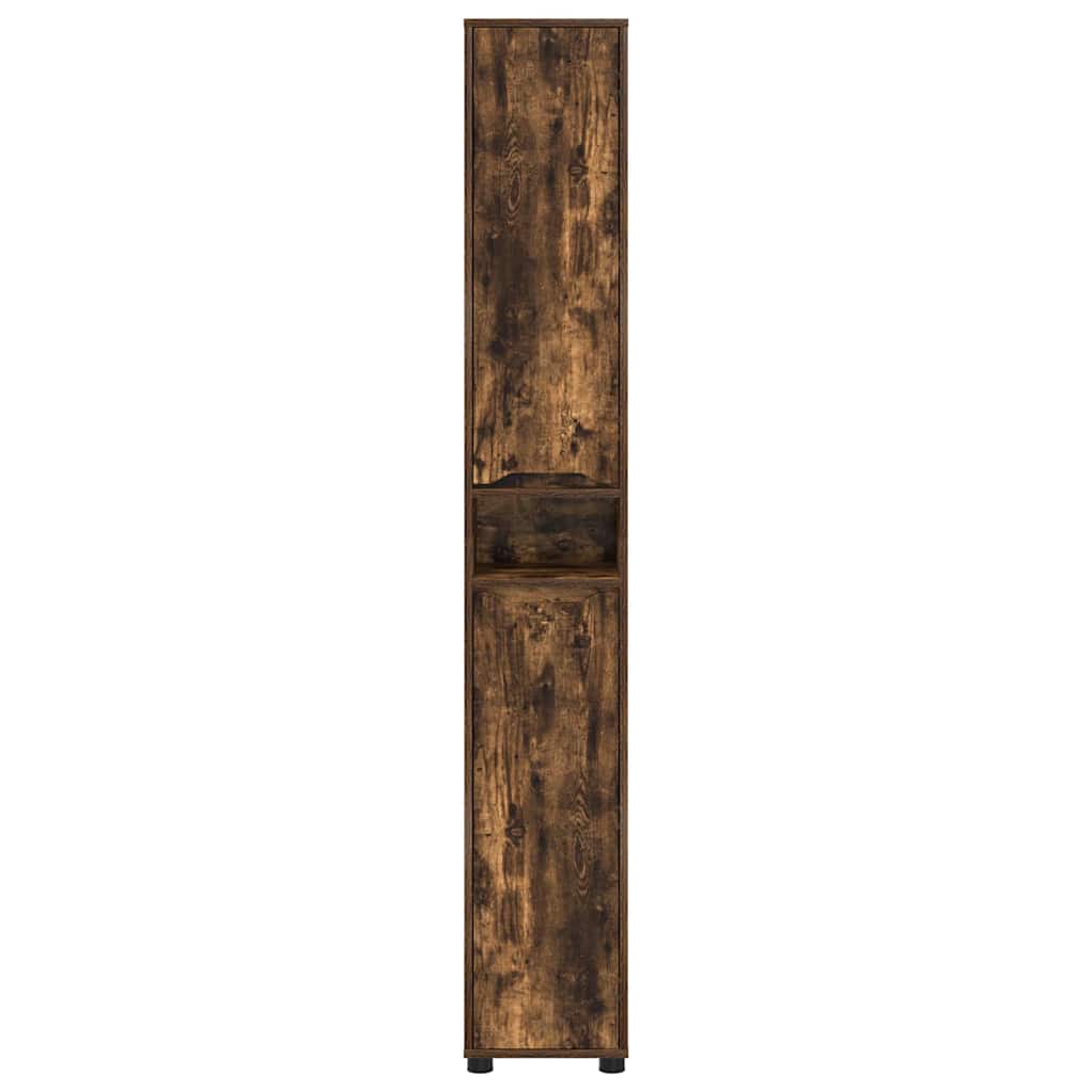 Badkamer Kast Gerookt eiken 30,5 x 30 x 195 cm Bewerkt hout is nu te koop bij PeponiXL, paradijselijk wonen!