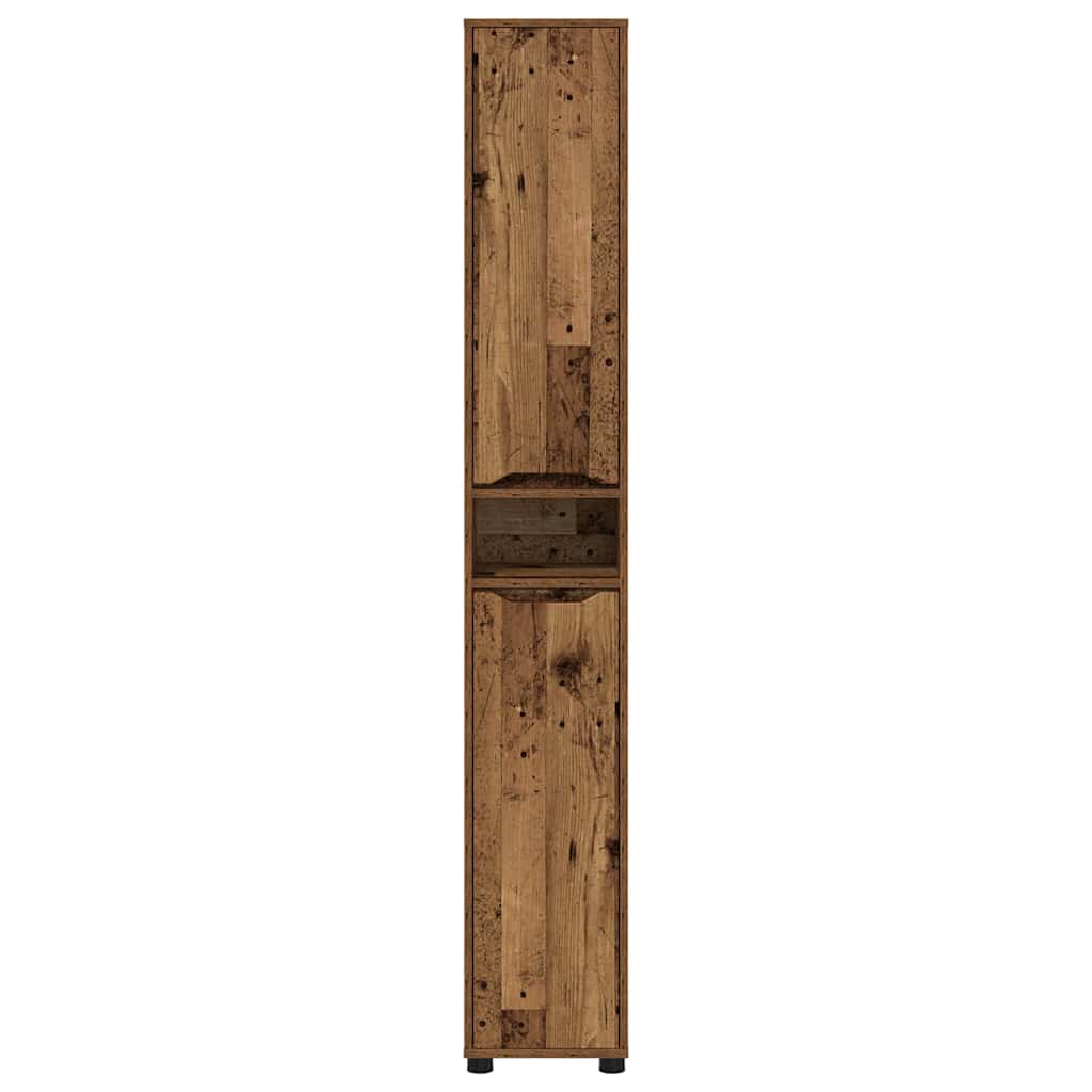 Badkamer Kast Oud Hout 30,5 x 30 x 195 cm Bewerkt hout is nu te koop bij PeponiXL, paradijselijk wonen!