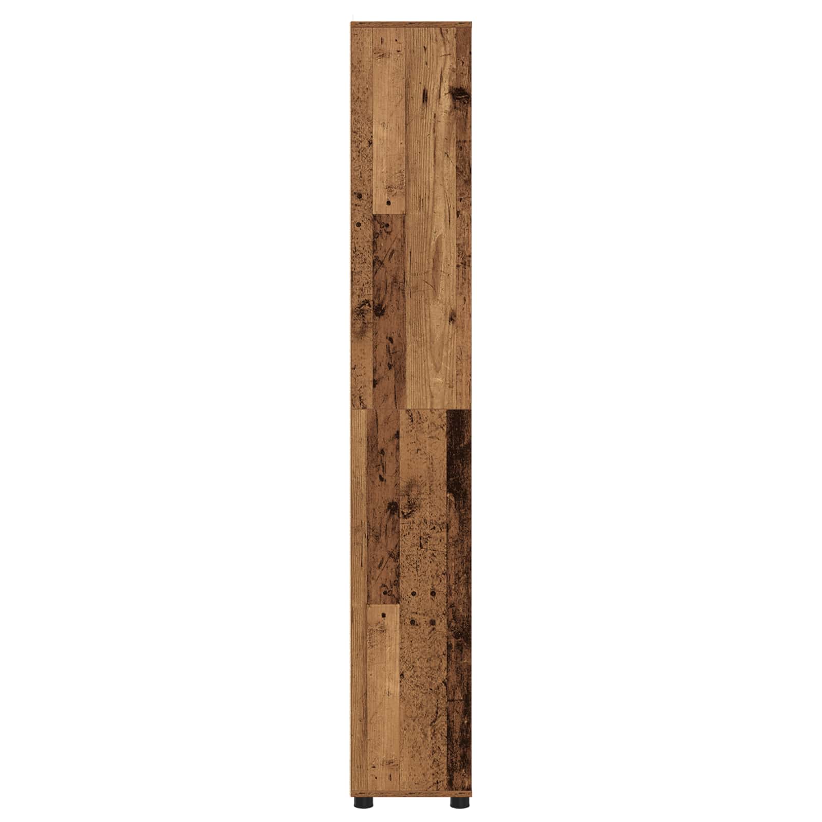 Badkamer Kast Oud Hout 30,5 x 30 x 195 cm Bewerkt hout is nu te koop bij PeponiXL, paradijselijk wonen!
