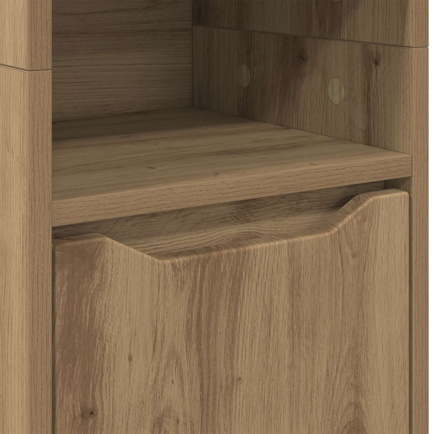 Badkamer Kast Artisan Eiken 30,5 x 30 x 195 cm Bewerkt hout is nu te koop bij PeponiXL, paradijselijk wonen!