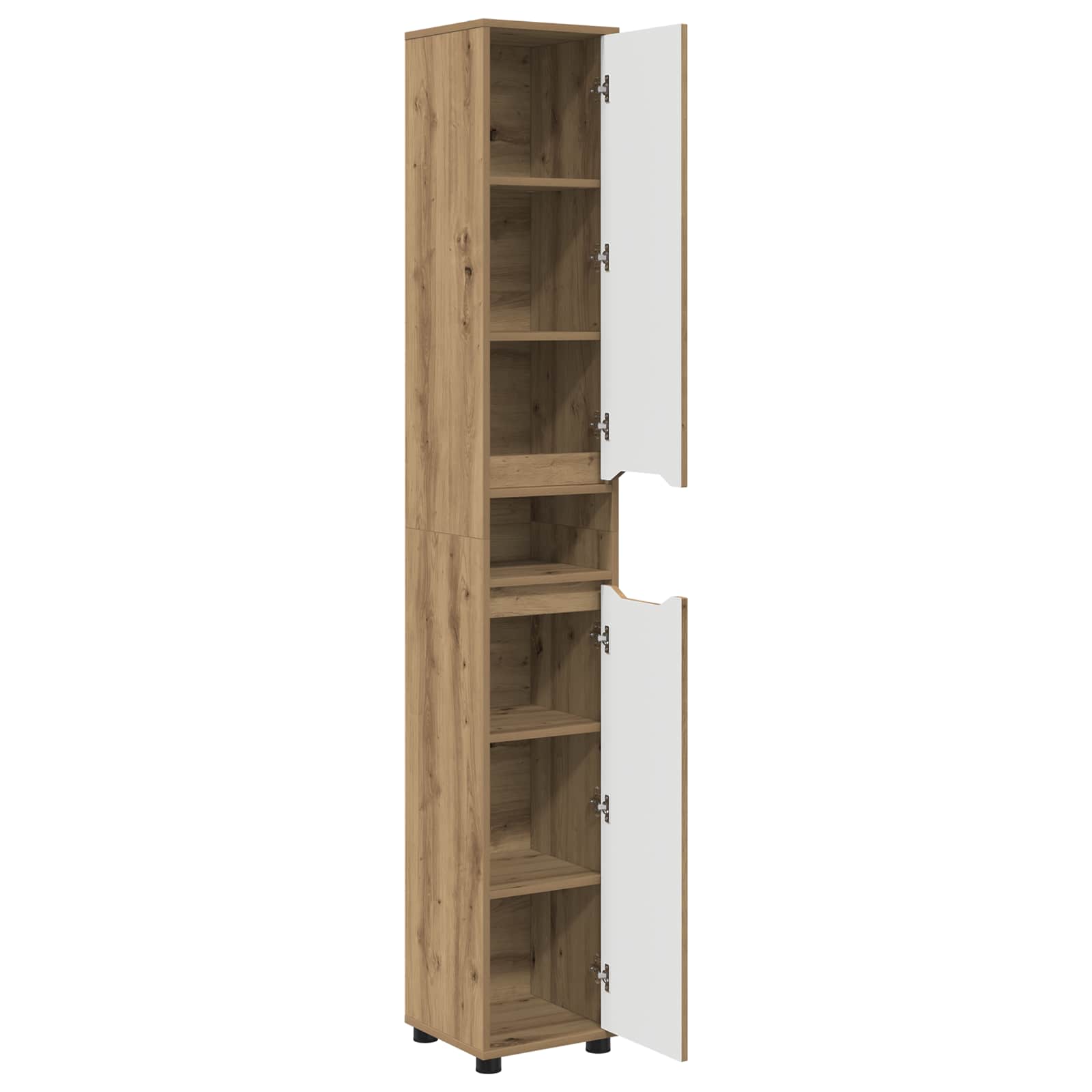 Badkamer Kast Artisan Eiken 30,5 x 30 x 195 cm Bewerkt hout is nu te koop bij PeponiXL, paradijselijk wonen!