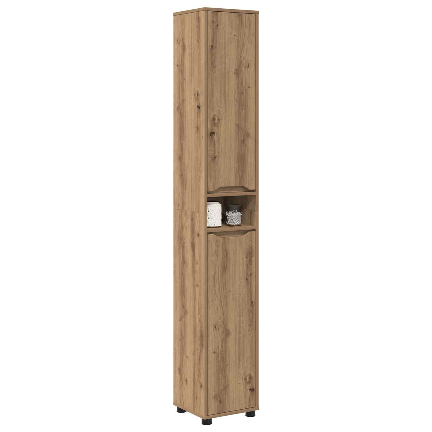 Badkamer Kast Artisan Eiken 30,5 x 30 x 195 cm Bewerkt hout is nu te koop bij PeponiXL, paradijselijk wonen!