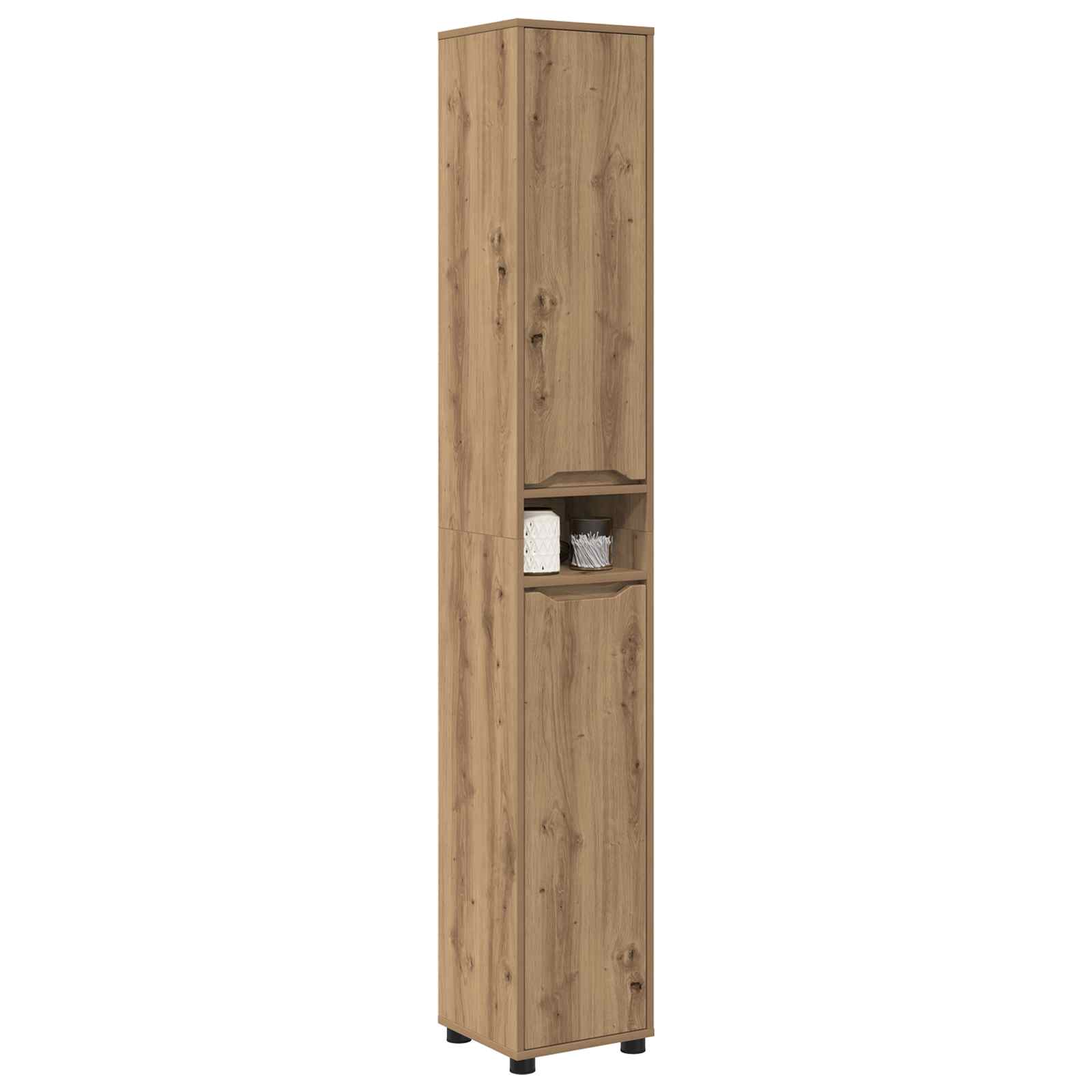 Badkamer Kast Artisan Eiken 30,5 x 30 x 195 cm Bewerkt hout is nu te koop bij PeponiXL, paradijselijk wonen!