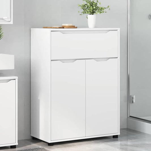 Badkamer Kast met lade Wit 72,5 x 36,5 x 100 cm Bewerkt hout is nu te koop bij PeponiXL, paradijselijk wonen!