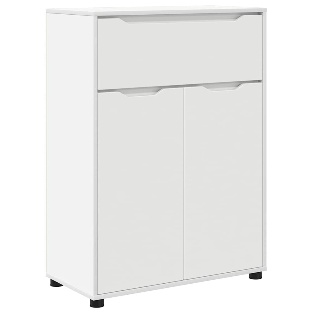 Badkamer Kast met lade Wit 72,5 x 36,5 x 100 cm Bewerkt hout is nu te koop bij PeponiXL, paradijselijk wonen!