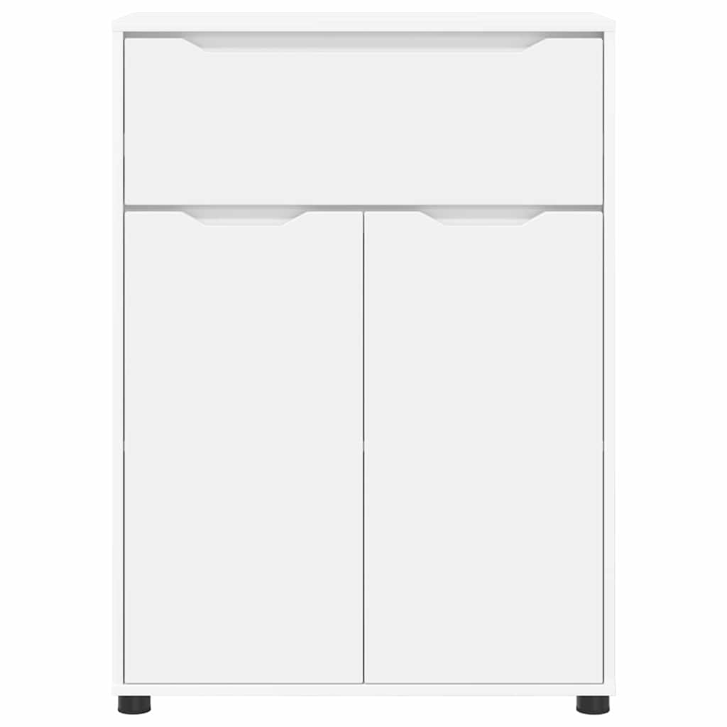 Badkamer Kast met lade Wit 72,5 x 36,5 x 100 cm Bewerkt hout is nu te koop bij PeponiXL, paradijselijk wonen!