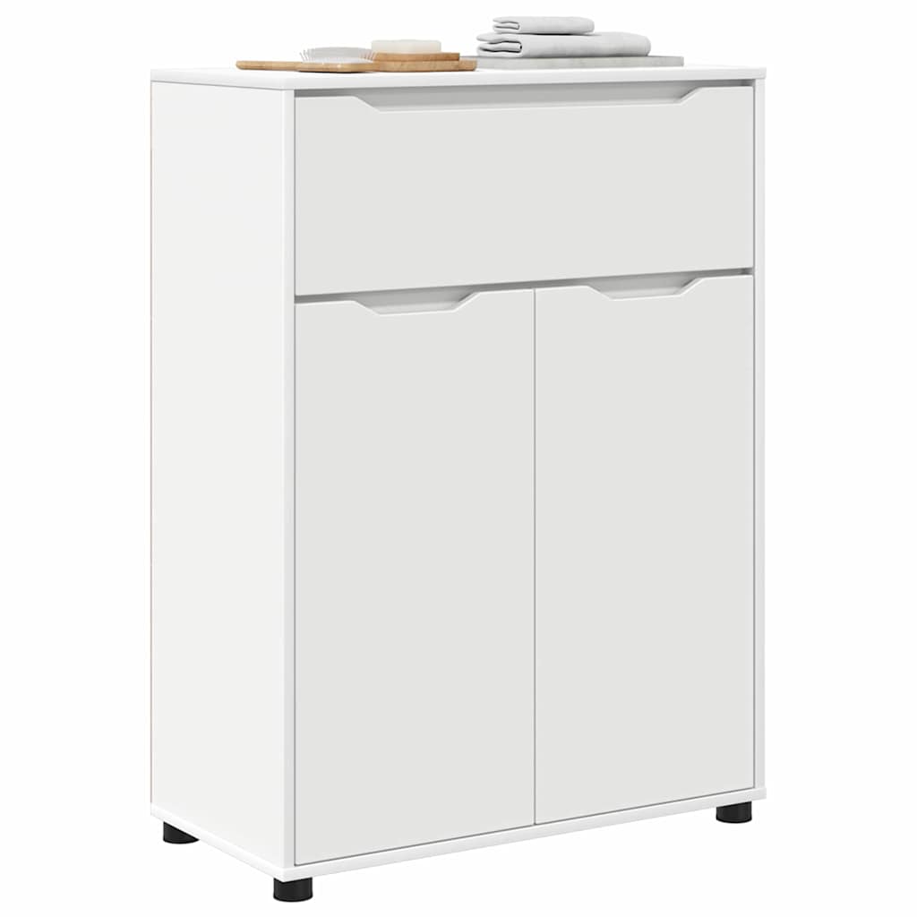 Badkamer Kast met lade Wit 72,5 x 36,5 x 100 cm Bewerkt hout is nu te koop bij PeponiXL, paradijselijk wonen!