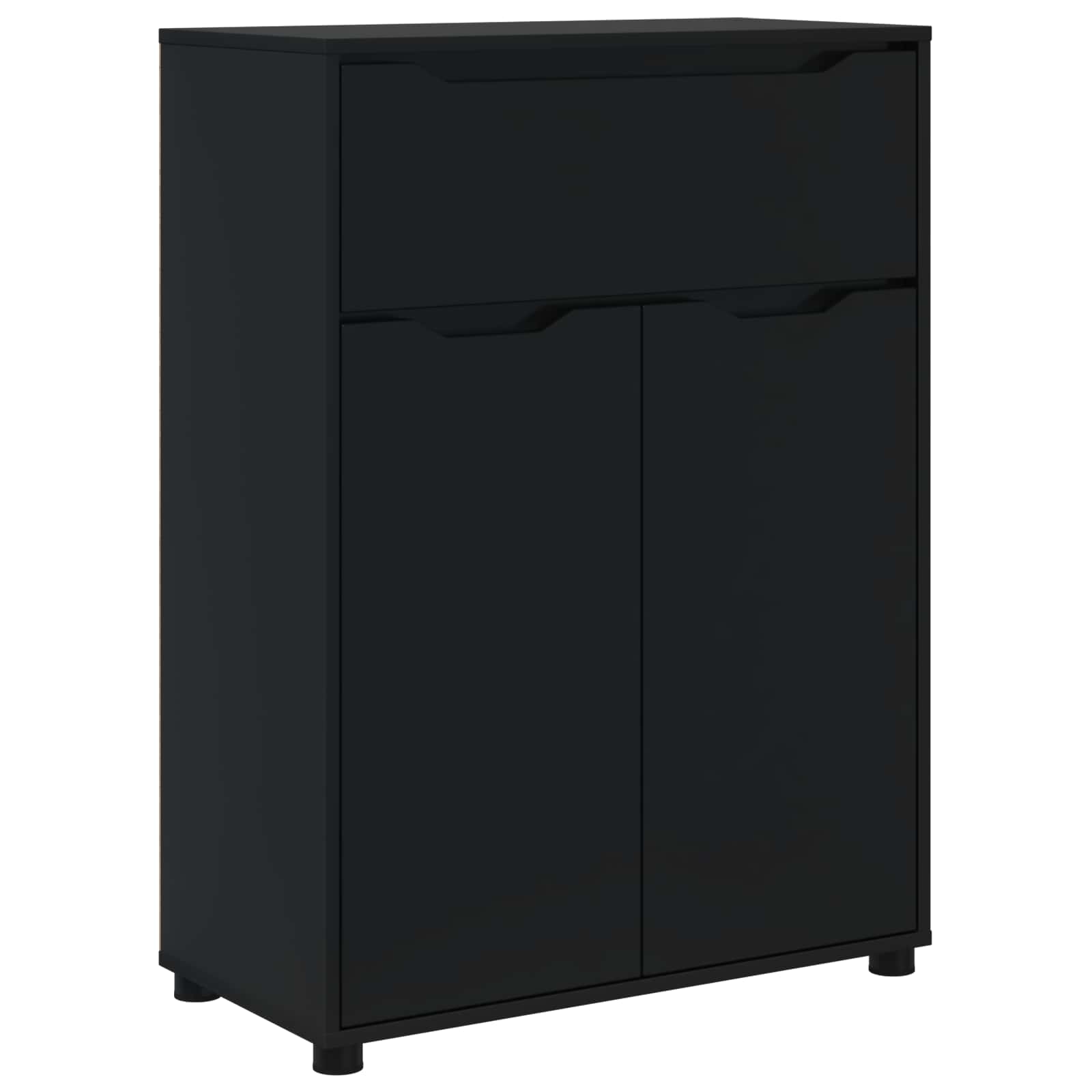 Badkamer Kast met lade Zwart 72,5 x 36,5 x 100 cm Bewerkt hout is nu te koop bij PeponiXL, paradijselijk wonen!