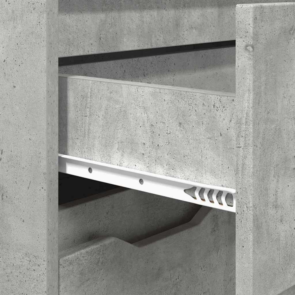 Badkamer Kast Beton Grijs 72,5 x 36,5 x 100 cm Bewerkt hout is nu te koop bij PeponiXL, paradijselijk wonen!