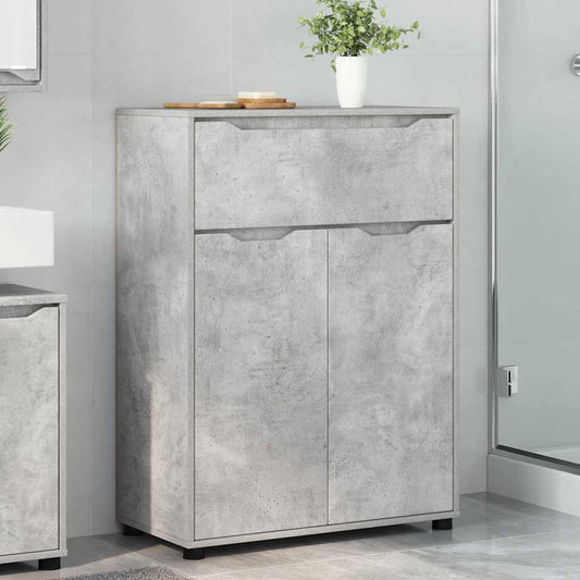Badkamer Kast Beton Grijs 72,5 x 36,5 x 100 cm Bewerkt hout is nu te koop bij PeponiXL, paradijselijk wonen!