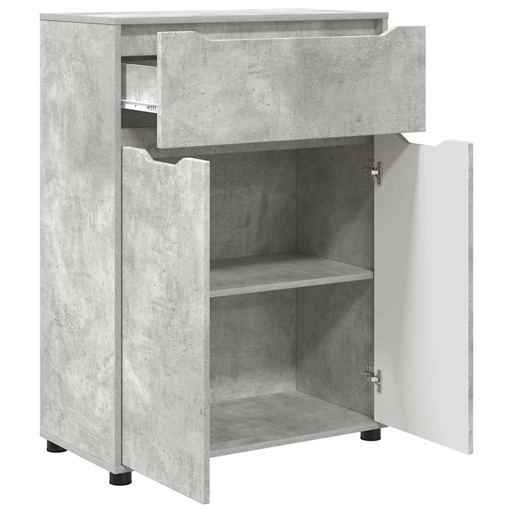 Badkamer Kast Beton Grijs 72,5 x 36,5 x 100 cm Bewerkt hout is nu te koop bij PeponiXL, paradijselijk wonen!