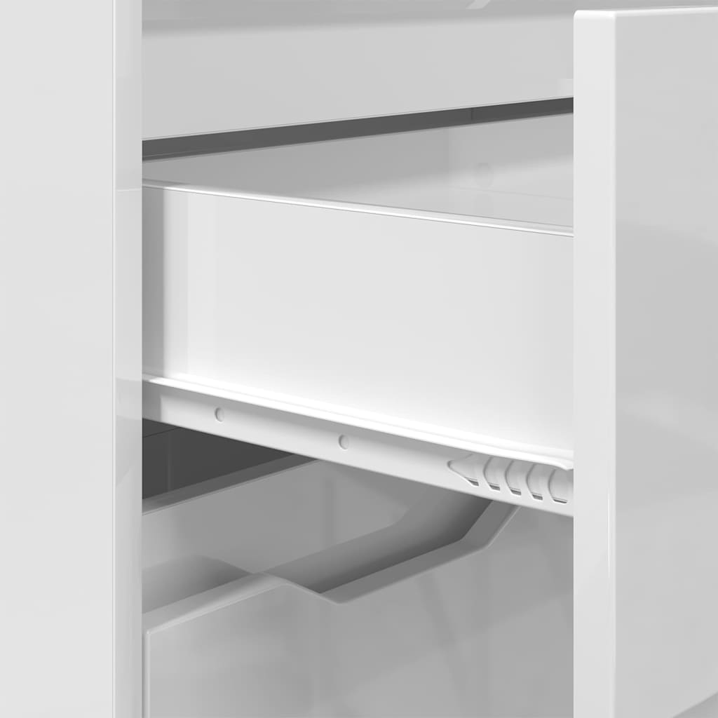 Badkamer Kast Hoogglans wit 72,5 x 36,5 x 100 cm Bewerkt hout is nu te koop bij PeponiXL, paradijselijk wonen!