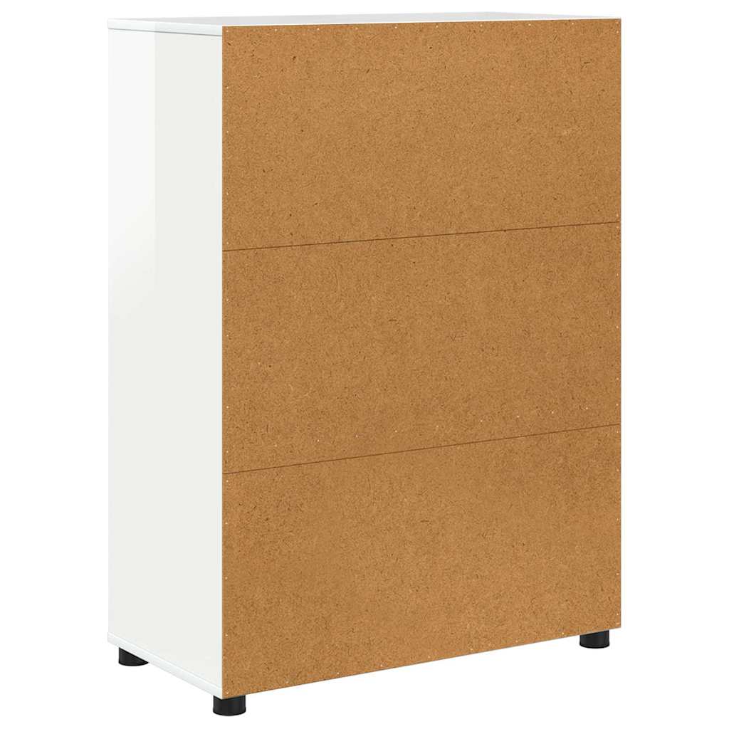 Badkamer Kast Hoogglans wit 72,5 x 36,5 x 100 cm Bewerkt hout is nu te koop bij PeponiXL, paradijselijk wonen!