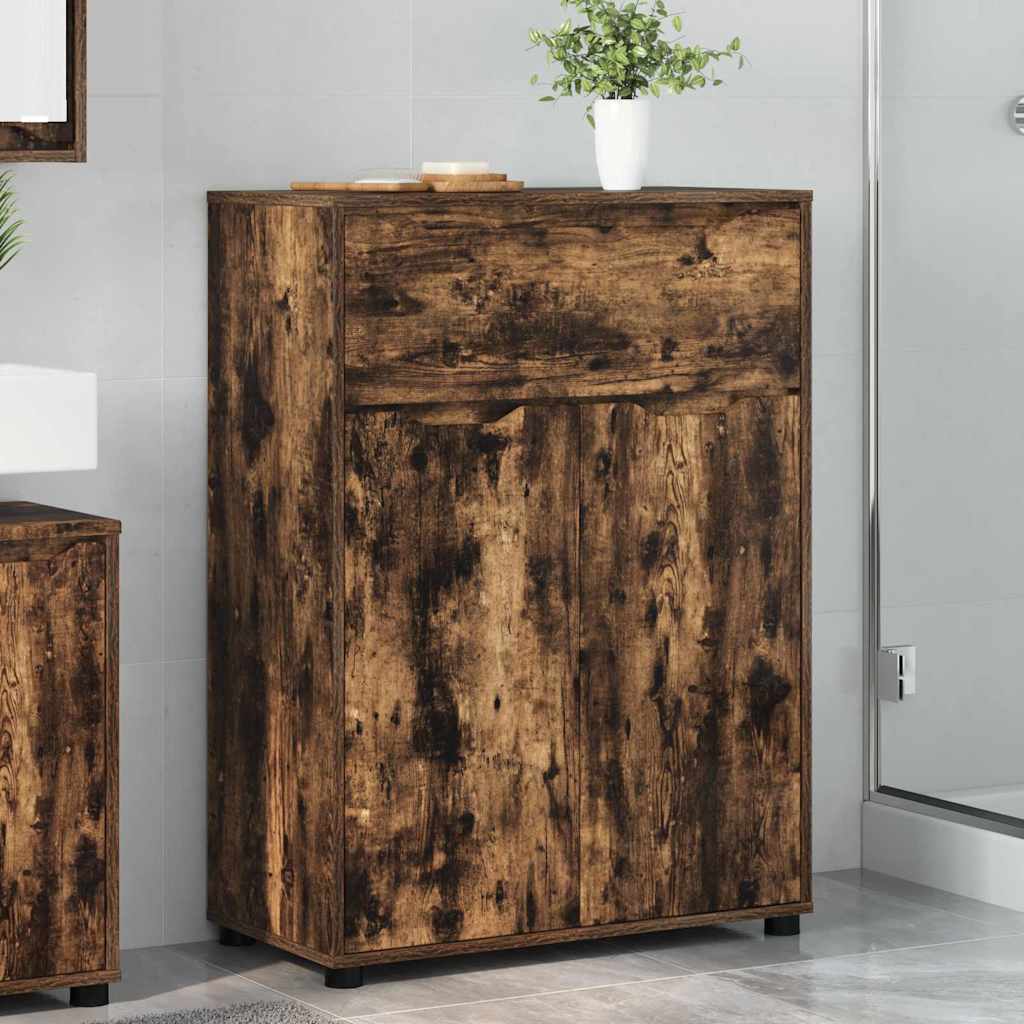 Badkamer Kast Gerookt eiken 72,5 x 36,5 x 100 cm Bewerkt hout is nu te koop bij PeponiXL, paradijselijk wonen!